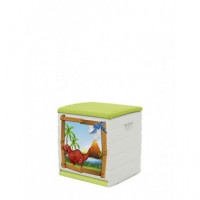 Baul Infantil 60CM Space-saver 190 Litros Dino Volcan  PLASTIKEN
