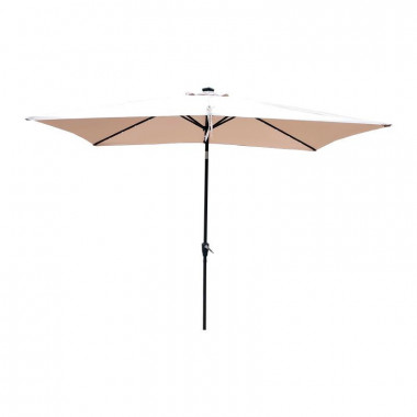 Parasol Beige Luces Led DONNA GARDEN 2X3 Metros