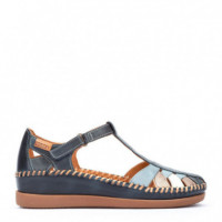 PIKOLINOS Sandalia Cadaques Semiabierta Combinada Marrón W8K-0705C1-325