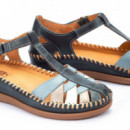 PIKOLINOS Sandalia Cadaques Semiabierta Combinada Marrón W8K-0705C1-325