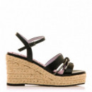 MARIA MARE Sandalia de Cuña Negra 68560-C52494