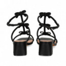 Sandalia Strass con 3 Lazos Negro  BIBI LOU