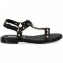Sandalia Bebe Tachas Negro  BIBI LOU