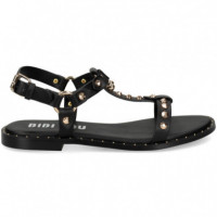 Sandalia Bebe Tachas Negro  BIBI LOU