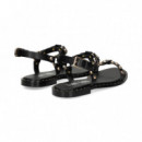 Sandalia Bebe Tachas Negro  BIBI LOU
