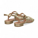 Sandalia Argollas Trenzadas Oro  BIBI LOU