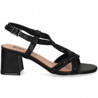 Sandalia Cruzada Negro  BIBI LOU