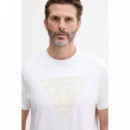 Ss Cn Flower Embro Tee Pure White  GUESS