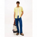 Pigment Dyed Linen Rf Shirt S/s Citronel  TOMMY HILFIGER