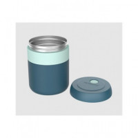 KAMBUKKA Termo de Comida Bora 600ML Deep Teal 9H Caliente Bpa Free con Ventilacion para Vapor