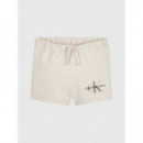 Monogram Logo Shorts Whitecap Gray  CALVIN KLEIN