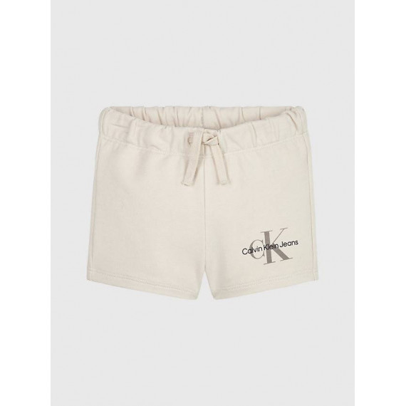 Monogram Logo Shorts Whitecap Gray  CALVIN KLEIN