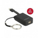 DELOCK Adaptador Tipo-c a Mini Displayport/h 4K 60HZ Llavero 63939 con Dp Alt Mode 3840X2160