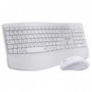 SUBBLIM Teclado y Raton Inalambricos Combo Dual Office Prowave Blanco