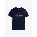 Camiseta Signature con Logo Estilo Grafiti de Tommy Jeans  TOMMY HILFIGER
