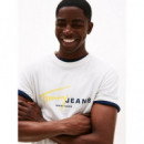 Camiseta Signature con Logo Estilo Grafiti de Tommy Jeans  TOMMY HILFIGER