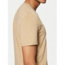 Camiseta Jaspeada de Corte Extra Slim y Cuello Pico de Tommy Jeans  TOMMY HILFIGER