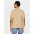 Camiseta Jaspeada de Corte Extra Slim y Cuello Pico de Tommy Jeans  TOMMY HILFIGER