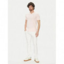 Camiseta Jaspeada de Corte Extra Slim y Cuello Pico de Tommy Jeans  TOMMY HILFIGER