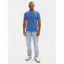 Camiseta Jaspeada de Corte Extra Slim y Cuello Pico de Tommy Jeans  TOMMY HILFIGER