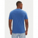 Camiseta Jaspeada de Corte Extra Slim y Cuello Pico de Tommy Jeans  TOMMY HILFIGER