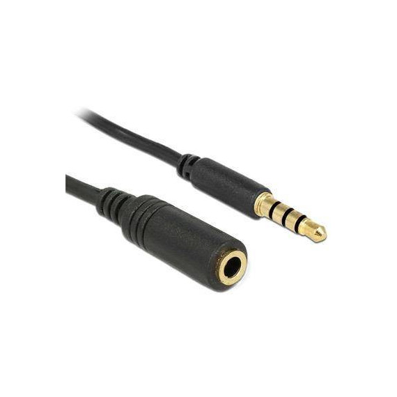 DELOCK Cable Extensor Jack 3.5MM 4 Puntos M/h 0.50MTRS 84716