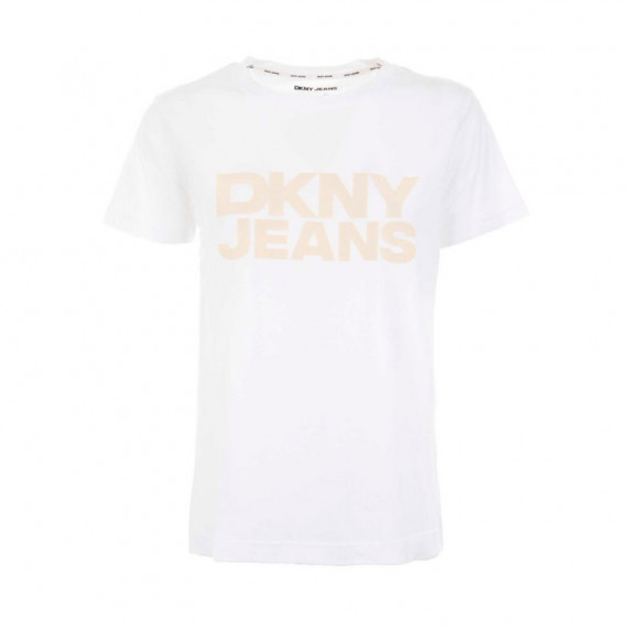 Camiseta Flocked Logo Crew Neck  DKNY