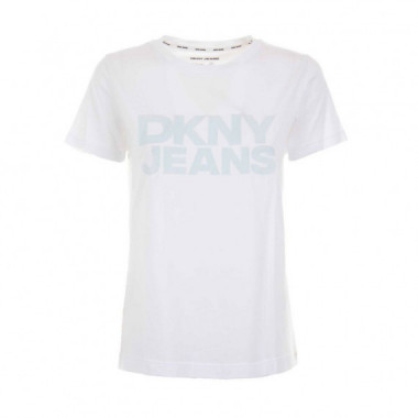 Camiseta Flocked Logo Crew Neck  DKNY
