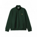 CARHARTT - Half Zip American Script Sweat - Cixx - I027014/CIXX