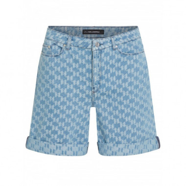KARL LAGERFELD - kl jacquard denim shorts - d59 - A2W10111/d59