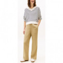 TOMMY HILFIGER - Ess Linen Tailored Straight Pant - Aeh - F|WW0WW46823/AEH