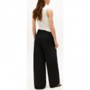 TOMMY HILFIGER - Poplin Wide Leg Pant - Bds - F|WW0WW45891/BDS