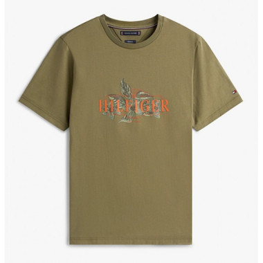 TOMMY HILFIGER - Tropical Floral Hilfiger Tee - Pli - F|MW0MW39353/PLI