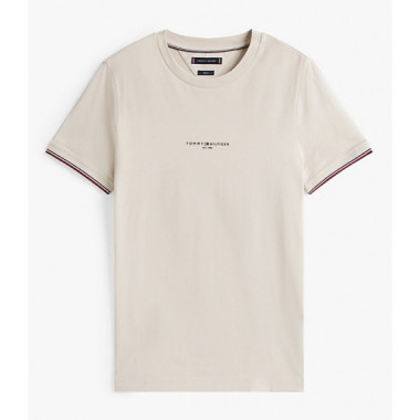 TOMMY HILFIGER - Tommy Logo Tipped Tee - Acg - F|MW0MW32584/ACG
