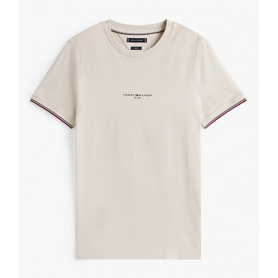 TOMMY HILFIGER - Tommy Logo Tipped Tee - Acg - F|MW0MW32584/ACG