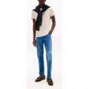 TOMMY HILFIGER - Tommy Logo Tipped Tee - Acg - F|MW0MW32584/ACG