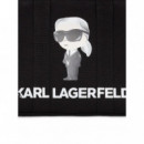 KARL LAGERFELD - Ikon Square Mini E W Tote - 999 - A3W50109/999