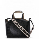 KARL LAGERFELD - K Circle Sm Tote Woven - 999 - A3W30062/999