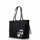 KARL LAGERFELD - Ikon Nylon Sketch Duo Tote - 999 - A2W30179/999