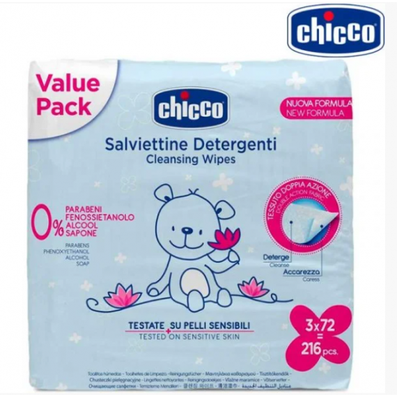 Toallitas Delicadas Chicco con Tapa + 0 Meses 3  ARTSANA