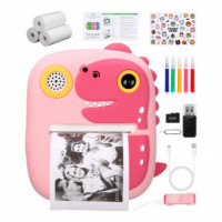 Cámara Infantil KOOLTECH IKIDS3 Rosa con Impresión Instantánea 1080P, Pantalla de 2.4", Cámaras Duales y Juegos Integrados