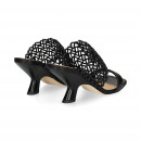 Pala 2 Tiras 1 Enrejada Piel Negro  CHANTAL