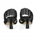 Pala 2 Tiras 1 Enrejada Piel Negro  CHANTAL