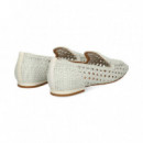 Copete Trenzado Piel Blanco  CHANTAL