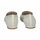 Copete Trenzado Piel Blanco  CHANTAL