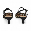 sin Talon Rafia Negro Multicolor  CHANTAL