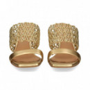 Pala 2 Tiras 1 Enrejada Metalizada Oro  CHANTAL