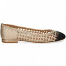 Bailarina Trenzada Negro+platino  CHANTAL