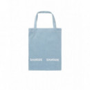 Bolsos Bolso Shopper SAMSØE SAMSØE Saluca Light Blue Denim