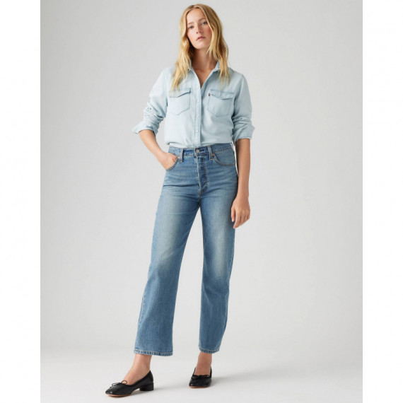 Vaqueros Mujer Vaqueros Levi's® Ribcage Straight Ankle Cool Invite  LEVI'S